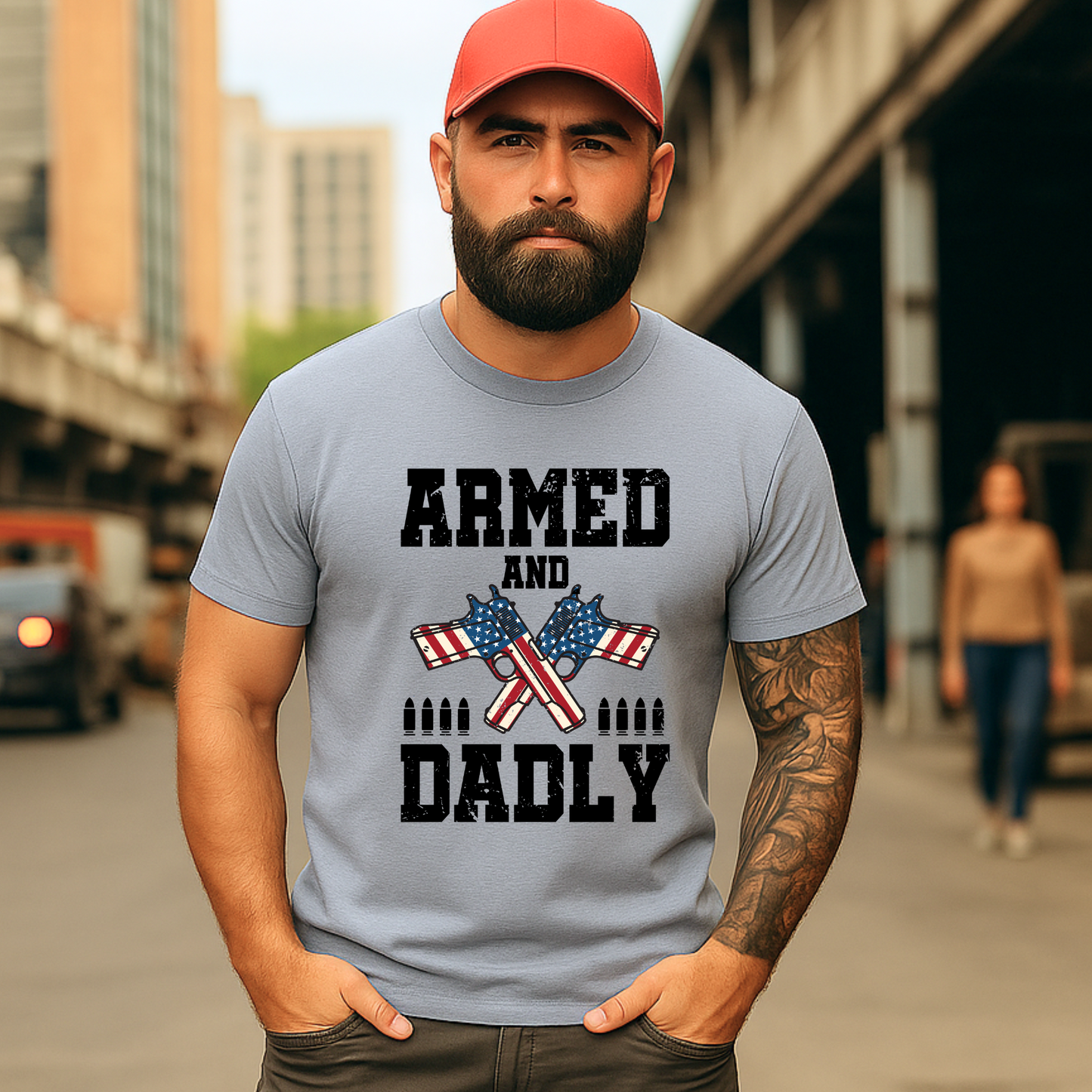 Armed Daddy Shirt – Patriotic 2A Father’s Day Gift for Gun-Loving Dads